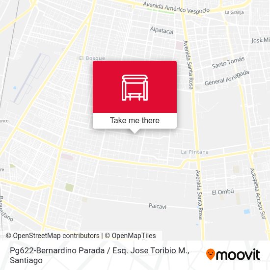 Mapa de Pg622-Bernardino Parada / Esq. Jose Toribio M.