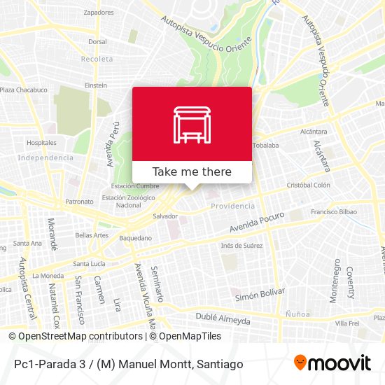 Pc1-Parada 3 / (M) Manuel Montt map