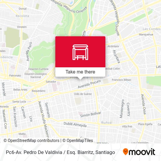 Pc6-Av. Pedro De Valdivia / Esq. Biarritz map