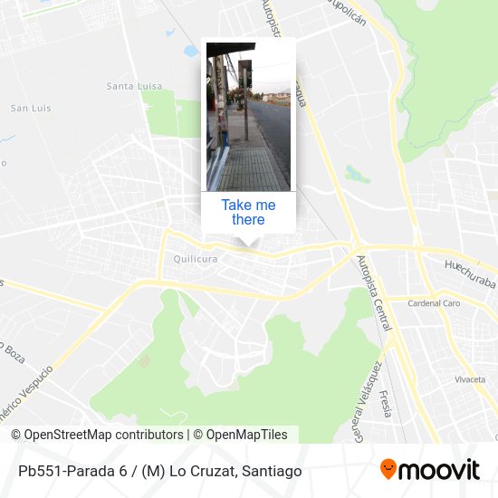 Pb551-Parada 6 / (M) Lo Cruzat map