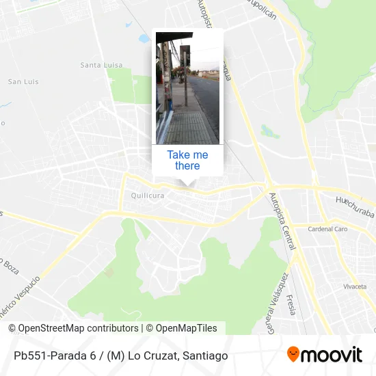 Pb551-Parada 6 / (M) Lo Cruzat map