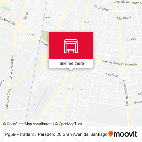 Mapa de Pg58-Parada 2 / Paradero 28 Gran Avenida