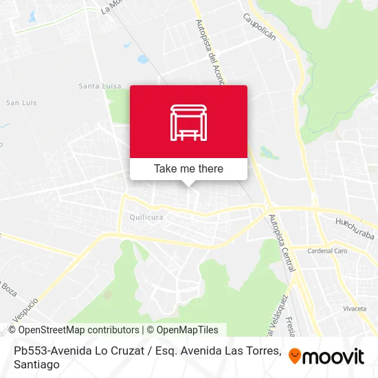 Pb553-Avenida Lo Cruzat / Esq. Avenida Las Torres map
