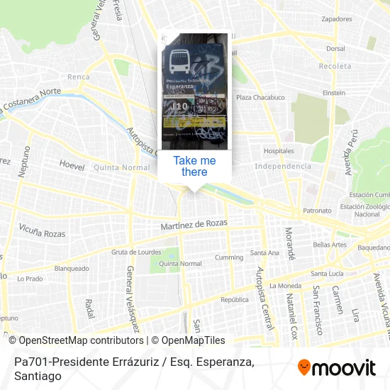 Pa701-Presidente Errázuriz / Esq. Esperanza map