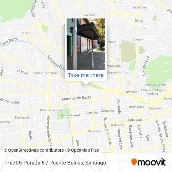 Pa705-Parada 6 / Puente Bulnes map