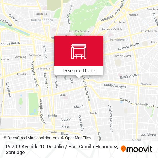 Pa709-Avenida 10 De Julio / Esq. Camilo Henríquez map