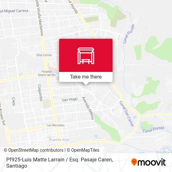 Mapa de Pf925-Luis Matte Larraín / Esq. Pasaje Caren