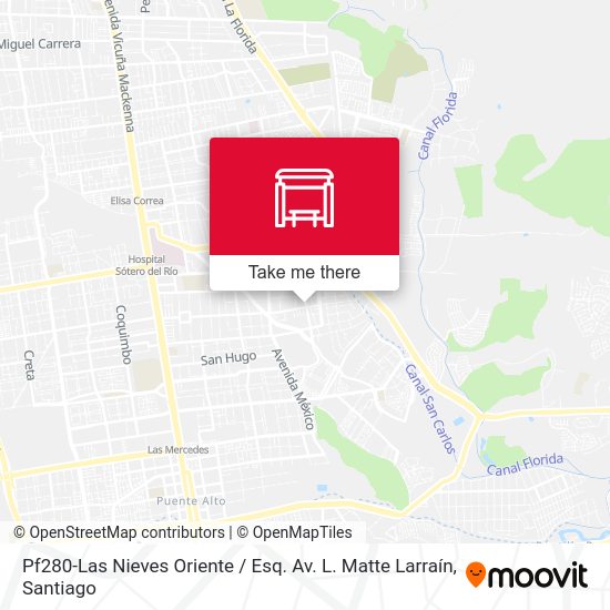 Pf280-Las Nieves Oriente / Esq. Av. L. Matte Larraín map