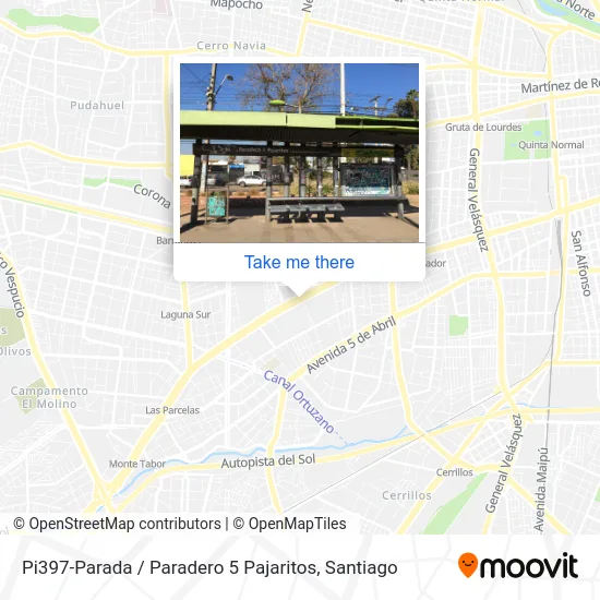 Pi397-Parada / Paradero 5 Pajaritos map
