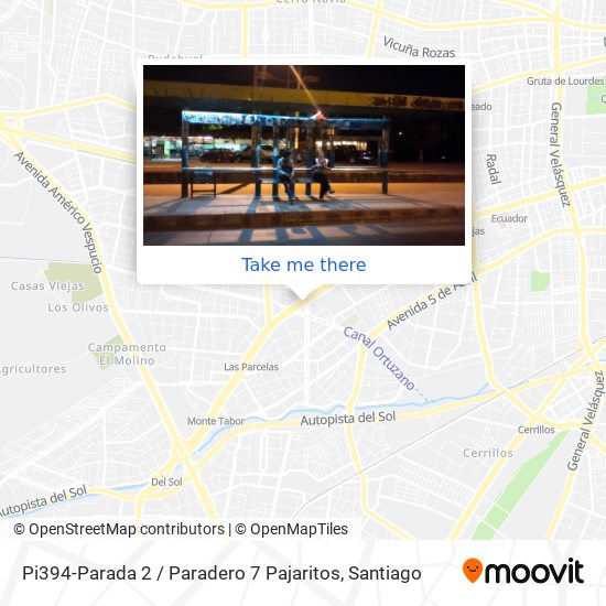 Pi394-Parada 2 / Paradero 7 Pajaritos map
