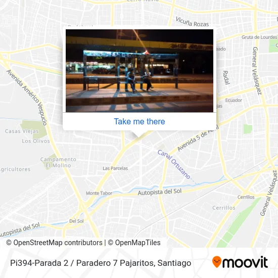 Mapa de Pi394-Parada 2 / Paradero 7 Pajaritos