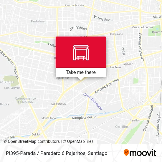 Pi395-Parada / Paradero 6 Pajaritos map