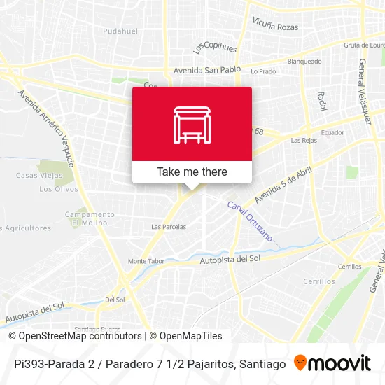 Pi393-Parada 2 / Paradero 7 1 / 2 Pajaritos map