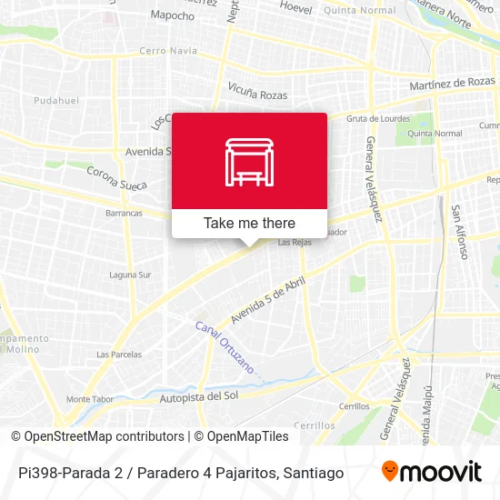 Pi398-Parada 2 / Paradero 4 Pajaritos map