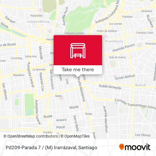 Pd209-Parada 7 / (M) Irarrázaval map