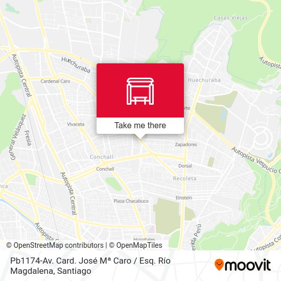 Mapa de Pb1174-Av. Card. José Mª Caro / Esq. Río Magdalena