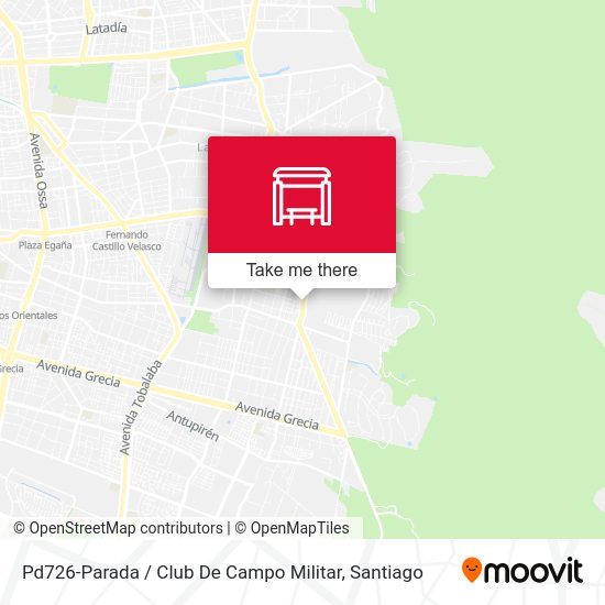 Mapa de Pd726-Parada / Club De Campo Militar
