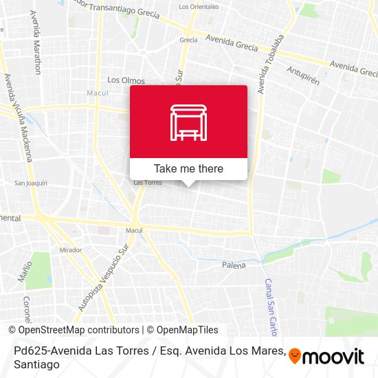 Mapa de Pd625-Avenida Las Torres / Esq. Avenida Los Mares