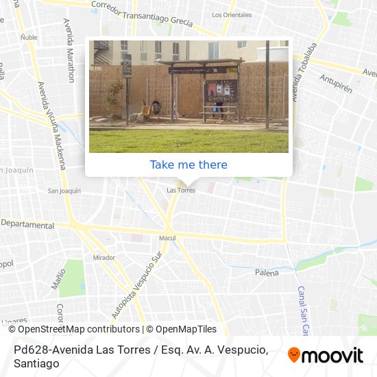 Pd628-Avenida Las Torres / Esq. Av. A. Vespucio map