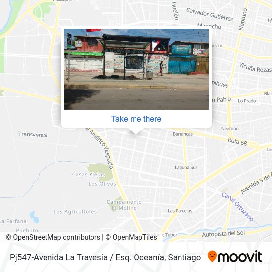 Pj547-Avenida La Travesía / Esq. Oceanía map