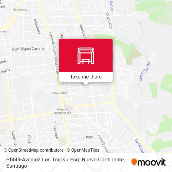 Mapa de Pf449-Avenida Los Toros / Esq. Nuevo Continente
