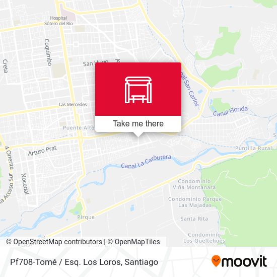 Pf708-Tomé / Esq. Los Loros map