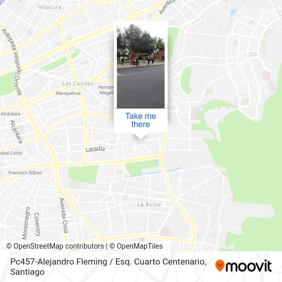 Pc457-Alejandro Fleming / Esq. Cuarto Centenario map