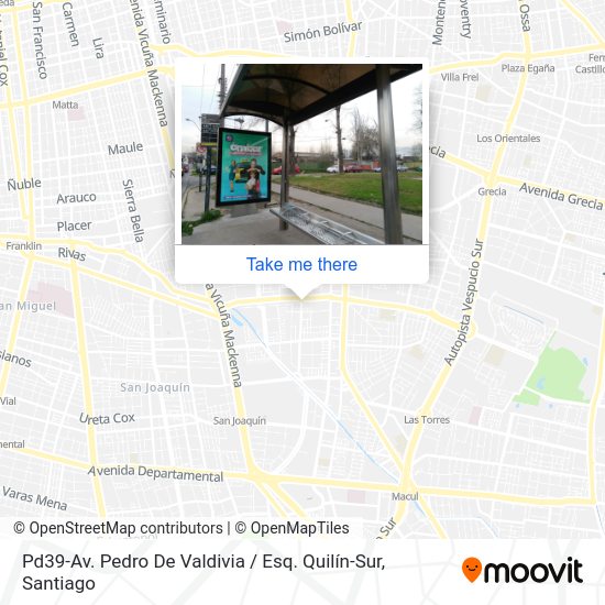 Mapa de Pd39-Av. Pedro De Valdivia / Esq. Quilín-Sur