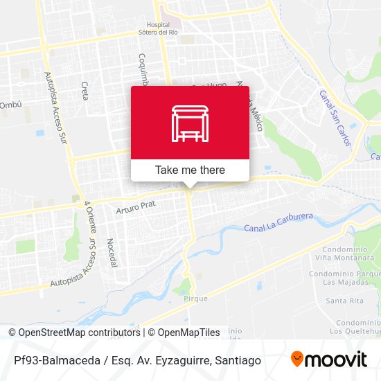 Pf93-Balmaceda / Esq. Av. Eyzaguirre map