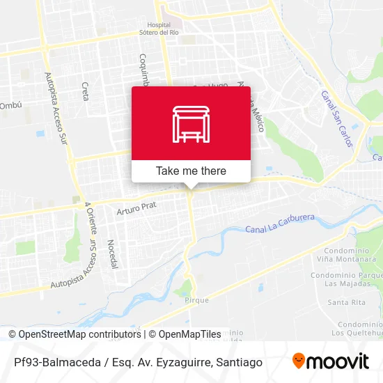 Pf93-Balmaceda / Esq. Av. Eyzaguirre map