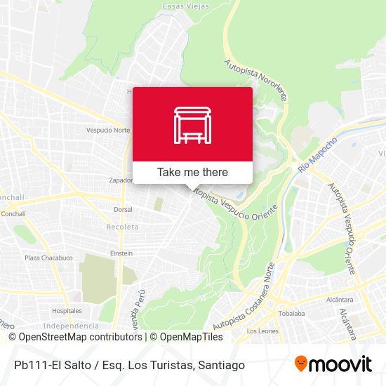 Pb111-El Salto / Esq. Los Turistas map