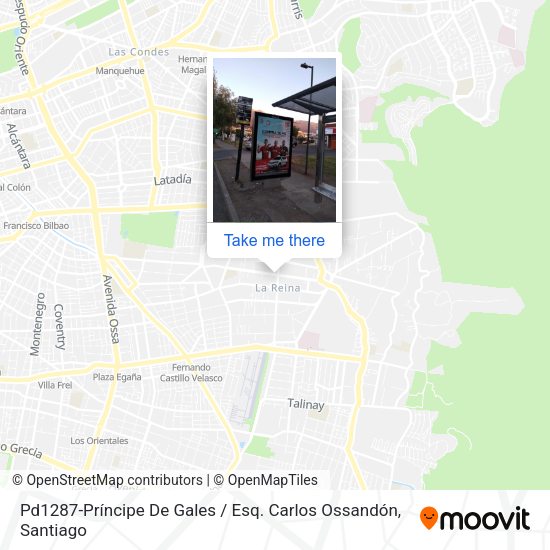 Pd1287-Príncipe De Gales / Esq. Carlos Ossandón map
