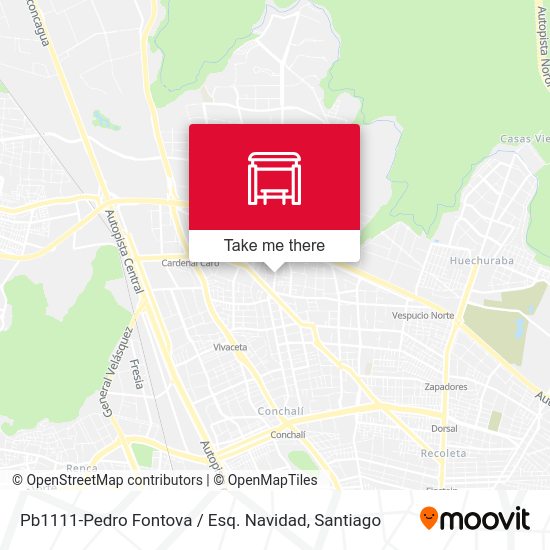 Pb1111-Pedro Fontova / Esq. Navidad map