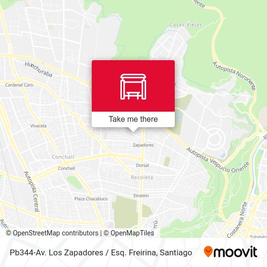 Pb344-Av. Los Zapadores / Esq. Freirina map