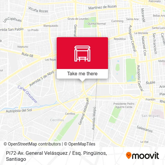 Mapa de Pi72-Av. General Velásquez / Esq. Pingüinos