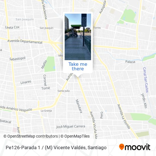 Pe126-Parada 1 / (M) Vicente Valdés map