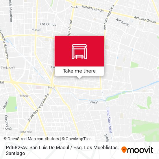 Pd682-Av. San Luis De Macul / Esq. Los Mueblistas map