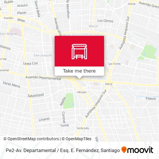 Pe2-Av. Departamental / Esq. E. Fernández map