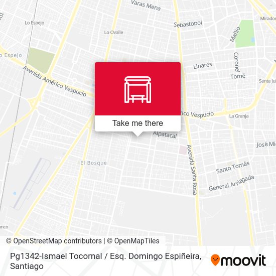 Pg1342-Ismael Tocornal / Esq. Domingo Espiñeira map