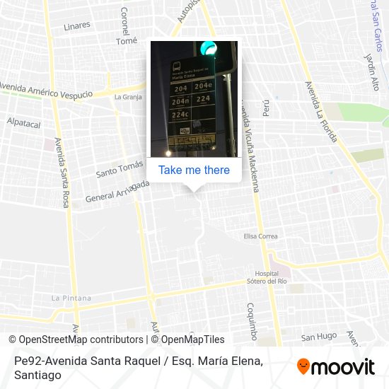 Pe92-Avenida Santa Raquel / Esq. María Elena map