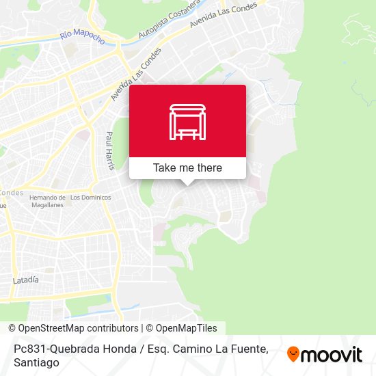 Mapa de Pc831-Quebrada Honda / Esq. Camino La Fuente