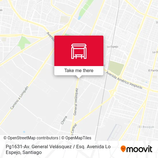 Mapa de Pg1631-Av. General Velásquez / Esq. Avenida Lo Espejo
