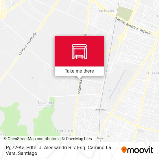 Pg72-Av. Pdte. J. Alessandri R. / Esq. Camino La Vara map