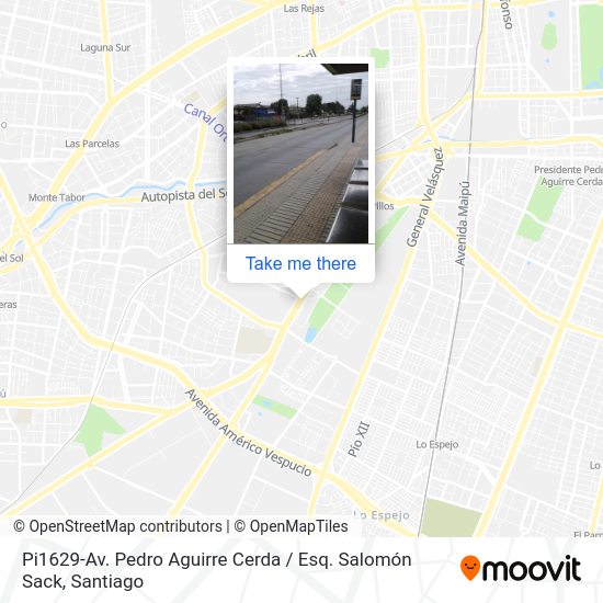 Pi1629-Av. Pedro Aguirre Cerda / Esq. Salomón Sack map