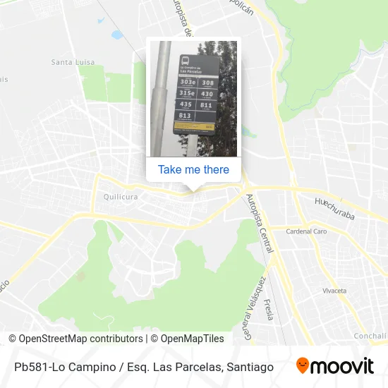 Pb581-Lo Campino / Esq. Las Parcelas map
