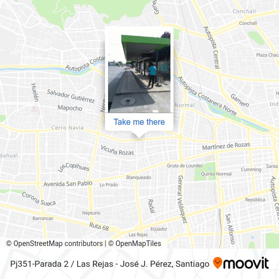 Pj351-Parada 2 / Las Rejas - José J. Pérez map