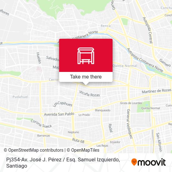 Pj354-Av. José J. Pérez / Esq. Samuel Izquierdo map