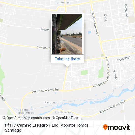 Mapa de Pf117-Camino El Retiro / Esq. Apóstol Tomás