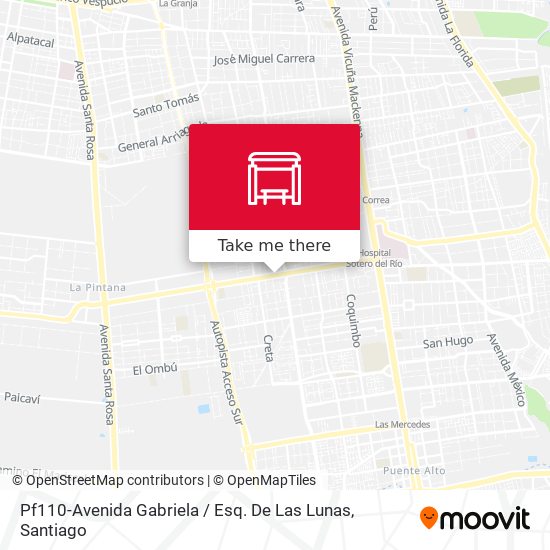 Mapa de Pf110-Avenida Gabriela / Esq. De Las Lunas