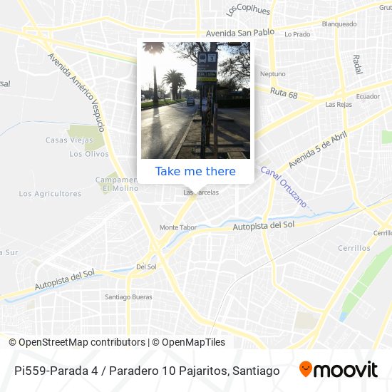 Pi559-Parada 4 / Paradero 10 Pajaritos map